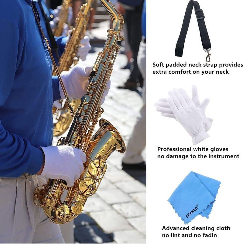 SKYNEO Saxophone Cleaning kit  Clarinet Cleaning Kit with Maintenance Kit Cork Grease Swab Strap Cleaning Cloth Thumb Rest Reed Case Mouthpiece Brush and More - Image 5